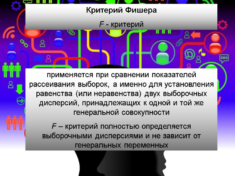 Критерий Фишера F - критерий применяется при сравнении показателей рассеивания выборок, а именно для